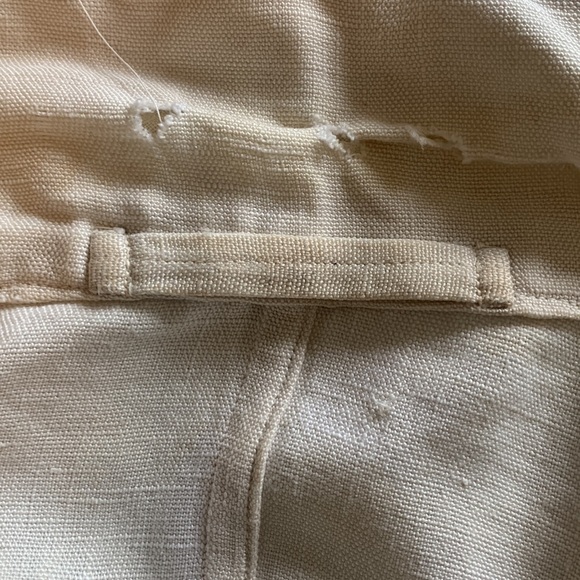 Amazing vintage (20’s?) unlined ivory linen jacket with 3 pearl buttons. - Picture 12 of 16